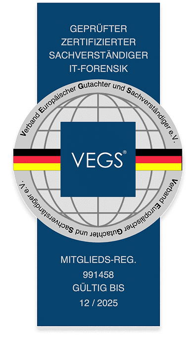 VEGS-Zertifizierung Delta Forensik – Verband der Elektrotechnik Gutachter und Sachverständige